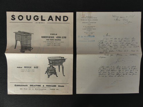 Ancien dépliant courrier